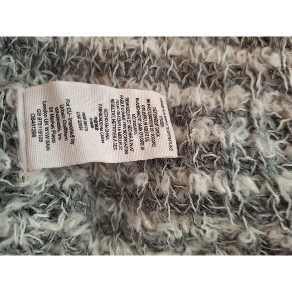 Free People Small Gray Striped Long Flare Ruffle Accent Bohemian Duster Cardigan - Picture 5 of 8